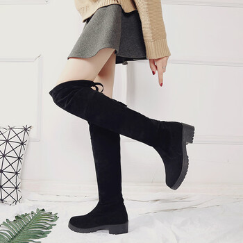 红蜻蜓过膝长靴女商场同款平底长筒靴弹力靴高筒靴女靴过膝靴棉靴平跟