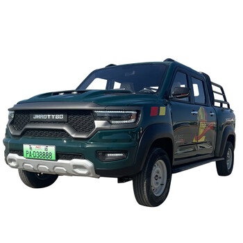 康捷达新款电动四轮皮卡车双排油电两用老头乐家用成人封闭汽车载人拉