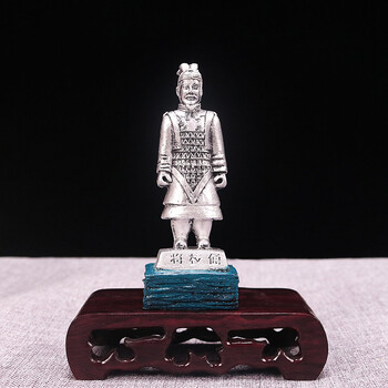 兵马俑摆件 陕西西安文创旅游纪念品兵马俑安车将军俑跪射佣树脂摆件