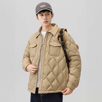 波司登羽绒服官方官网潮牌衬衫男冬季2023新款保暖薄款男女同款新国标