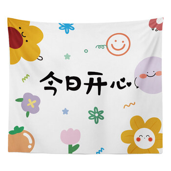 2022新款今日开心背景布开心挂布背景布ins风生日快乐装饰拍照打卡