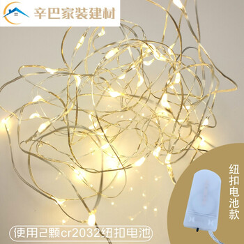 Led铜线灯串丝小彩灯闪灯泡萤火虫星星灯diy花束装饰礼盒电池款暖白纽扣电池2米灯常亮 图片价格品牌报价 京东