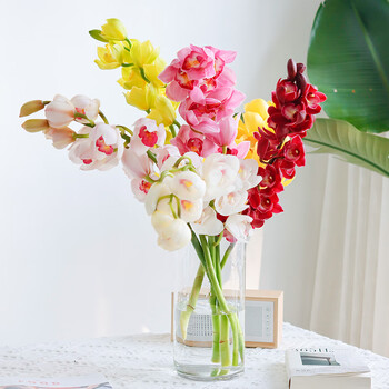 凌青大花惠兰鲜切花小众花卉兰花新鲜真花大花蕙兰婚庆室内水养瓶插花