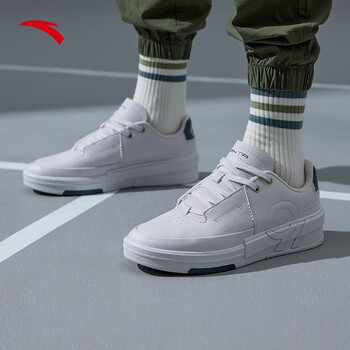 安踏91系列  板鞋男2022夏季情侣同款复古低帮滑板时尚运动休闲鞋 浅