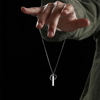 老凤祥官方旗舰店io指环银项链男925银吊坠日常百搭男士银饰品礼盒