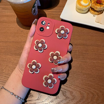 手机壳立体花朵适用于iphone13promax时尚立体创意网红12pro女11山茶