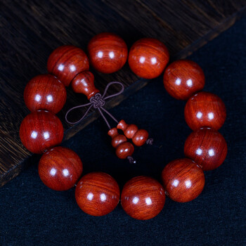 吉方圆【父亲节礼物】小叶紫檀葫芦款手串男女玻璃底血檀佛珠文玩念珠 葫芦款+礼盒+手套+钩针绳子 20mm*12颗