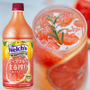 朝日日本进口welchs麝香白葡萄汁果汁饮料高端饮品非浓缩原汁葡萄柚