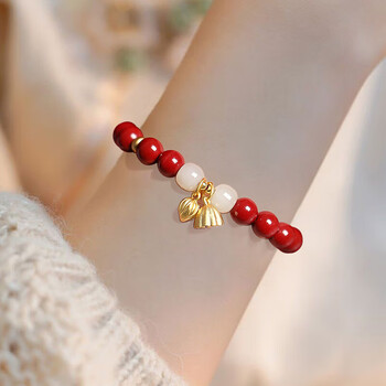 米蔓（MIMORE）朱砂手串女两世欢手链七夕情人节礼物送女友 两世欢朱砂手串