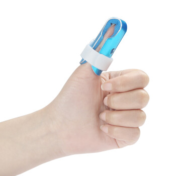 手指骨折固定指套矫正支具弯曲变形关节指夹板护具矫形保护器具 S码（小号）手指长约5.5厘米 均码