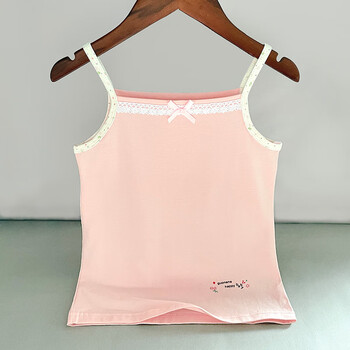 背心纯棉宝宝上衣儿童小背心内穿夏薄款女孩打底内衣春秋 粉色 吊带