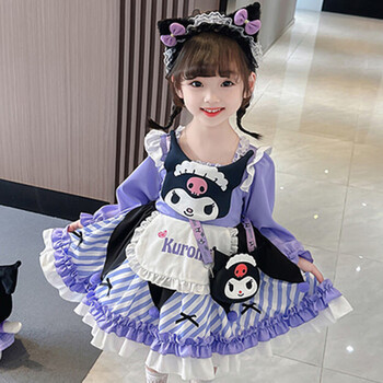 星爵霖女童库洛米洛丽塔裙女宝宝公主裙春秋cos服卡通蓬蓬裙儿童