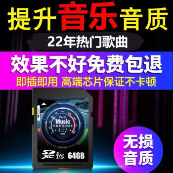 上店 汽车载音乐sd卡带歌曲无损5.1环绕高品质高清视频MV抖音适用于奥迪奔驰保时捷大卡MP3内存卡 套餐四64G无损230+高品质2500+视频200