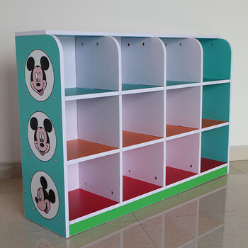 幼儿园柜子儿童区角柜玩具收纳架蒙氏教具柜置物整理架书包柜鞋柜 12