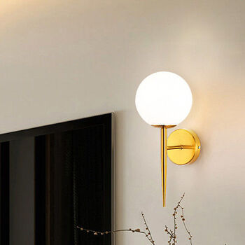 现代简约玻璃壁灯客厅北欧创意卧室床头灯镜前过道走廊背景墙壁灯