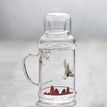 艾喜仕玻璃彩绘冷水壶家用大容量耐热凉白开水瓶果汁壶创意扎壶玻璃