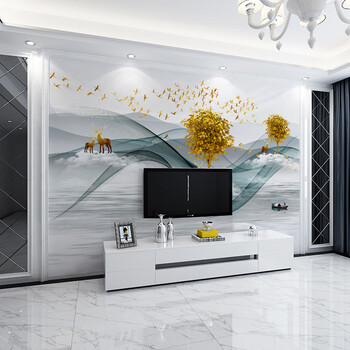 无纺布墙纸新款壁画电视背景墙壁纸现代简约客厅装饰壁布影视墙布顺丰