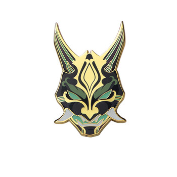 闪电发货原神魈的面具原神周边魈夜叉傩面具夜光仿珐琅金属徽章同人