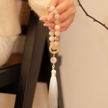元良樱花玛瑙手串女落英缤纷流苏手链古装汉服搭配绕指柔文玩女友礼物