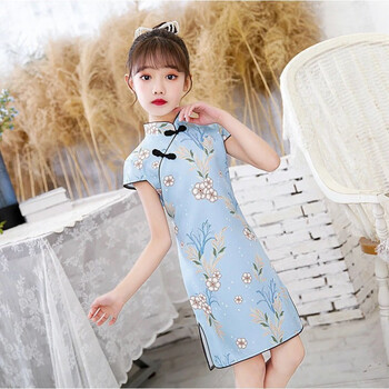 儿童旗袍女童8-12岁中大童学生民族服装10岁小女孩裙子女生连衣裙夏装