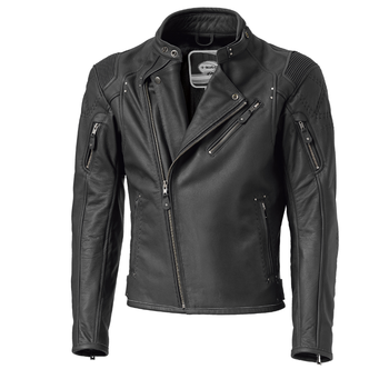 held哈伯皮衣骑行服男摩托车机车服装备骑士服装牛皮复古街车服 黑色