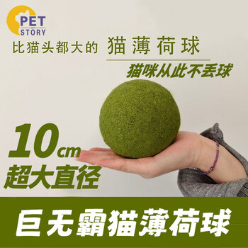 petofstory猫玩具薄荷球特大号10cm自嗨解闷神器小猫宠物猫咪用品磨牙球