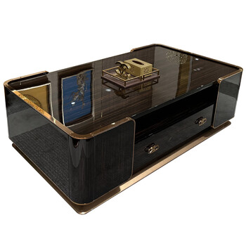 慕朗迪 意式轻奢实木茶几客厅宾利整装家具后现代港式别墅套房茶桌