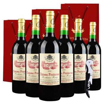 【法国进口】波尔多AOC红葡萄酒750ml*6瓶整 12度