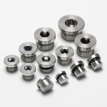 仁电ed堵头镀锌钢内六角金属螺纹密封堵头液压防爆耐高压堵头管堵油堵