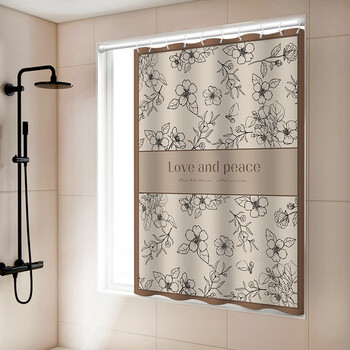 声筑厕所窗帘防走光浴室卫生间窗帘免打孔安装厕所小窗户防窥遮挡帘防