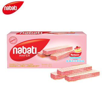 nabati 纳宝帝 丽芝士Richeese系列 威化饼干 草莓芝士蛋糕味 145g