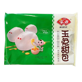 安井玉兔包360g奶黄卡通包子馒头儿童早餐面点冷冻速冻食品半成品安井