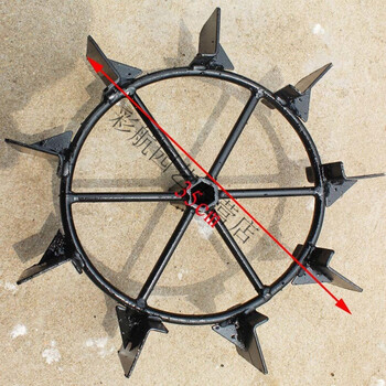 旋耕机微耕机防滑铁轮 爬行轮 行走轮 小铁轮 内径3.2外径35公分