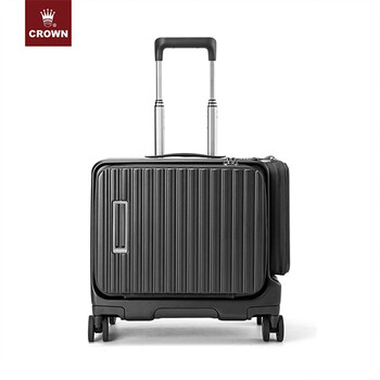 皇冠crown拉杆箱行李箱男女出差结实万向轮20英寸耐摔pc旅行箱5301