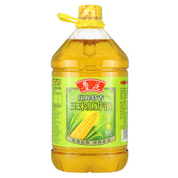 鲁花一级压榨特香玉米胚芽油5l桶装食用油家用炒菜用油 3200ml