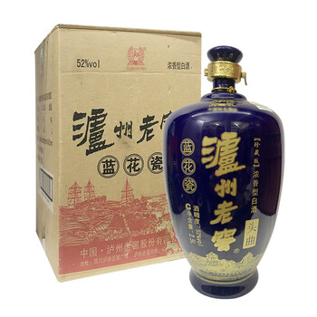 泸州(luzhou)老酒 泸州老窖头曲 蓝花瓷 52度 2.