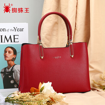 蜘蛛王 spider king 大容量高级感女士包包斜跨气质手提包大气红色