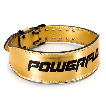 健身腰带深蹲健身运动牛护腰男女器械训练运动举重硬拉金色s码适合