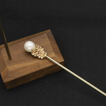 珠宝首饰>发饰>发簪>柒阅芒>柒阅芒珍珠发簪中式檀木簪子古风汉服简约
