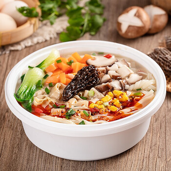 孔小菌菌汤粉面冲泡型即食汤粉面非油炸速食粉面混合口味早餐面食6盒