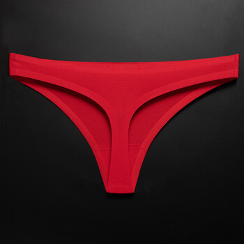 无痕丁字裤女性感一片式无痕内裤低腰t裤学生薄运动瑜伽红色s7588斤