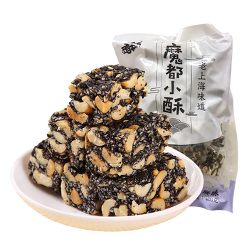 五酥坊果仁酥黑芝麻酥健康孕妇休闲零食四川特产中式糕点独立包装酥糖 【独立包装】黑芝麻酥400g*2袋