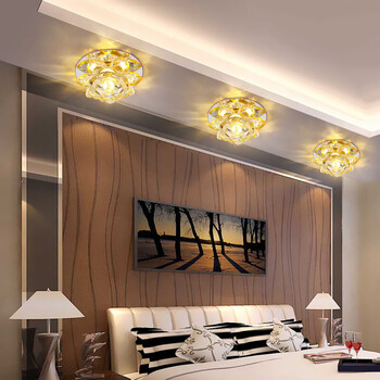 3w led孔灯 水晶牛眼灯 客厅墙背景吊顶洞灯 暖白 3