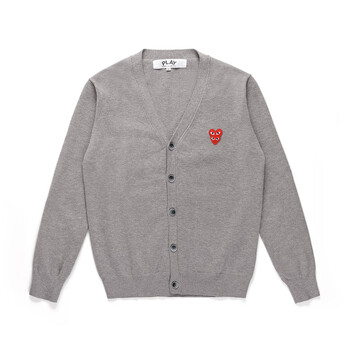 川久保玲play comme des garcons 爱心开衫男女羊毛针织衫毛衣 毛衣
