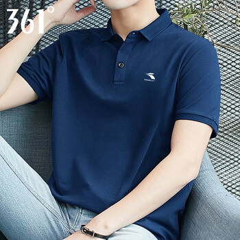 361°polo衫男t恤男短袖衣服运动服饰夏季冰丝速干足球跑步男士健身装
