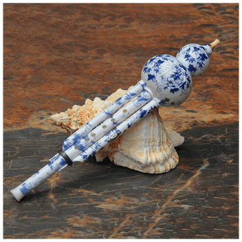 直销树脂葫芦丝乐器乐器初学吹嘴葫芦丝民族吹奏晗畅青花瓷降b调盒