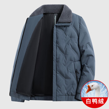 服饰内衣>男装>羽绒服>波士顿>波士顿爸爸冬装外套男翻领毛领加厚保暖