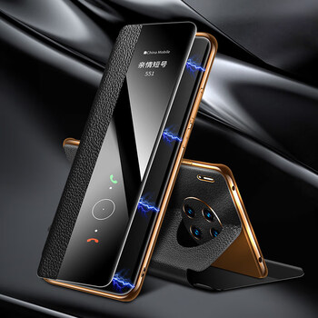 罡度【智能休眠】华为mate30pro手机壳磁吸翻盖式皮套mate30epro全包