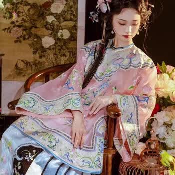 服饰内衣>女装>旗袍>亲在>亲在清朝服装女成人满族服装女清代装晚清