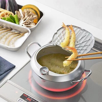 日本进口燃气油炸锅天妇罗油炸锅家用小型专用炸物锅日式炸鸡翅 第三